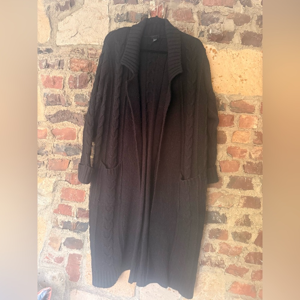 Torrid Black Cable Knit Long Cardigan Sweater - size 2 (XXL)